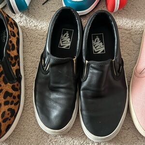 Leather Van Slip Ons